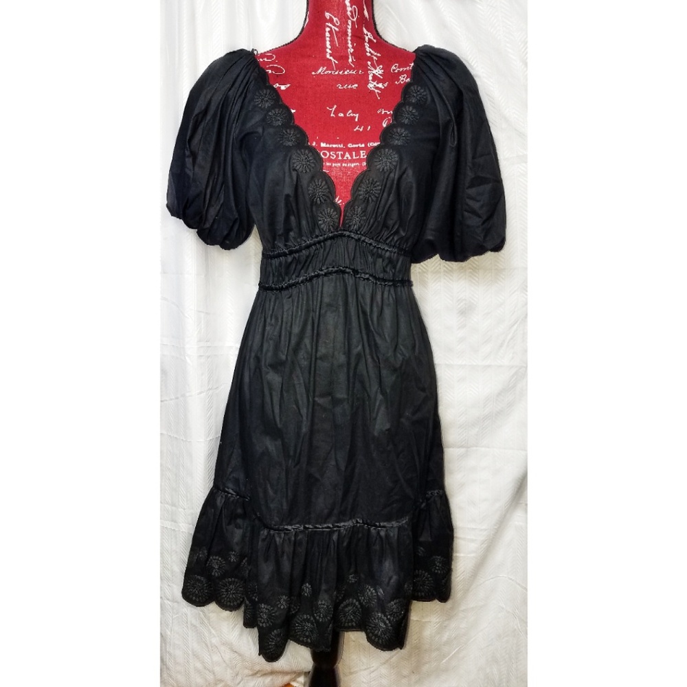 Bebe Peasant dress Statement Sleeve sz Medium